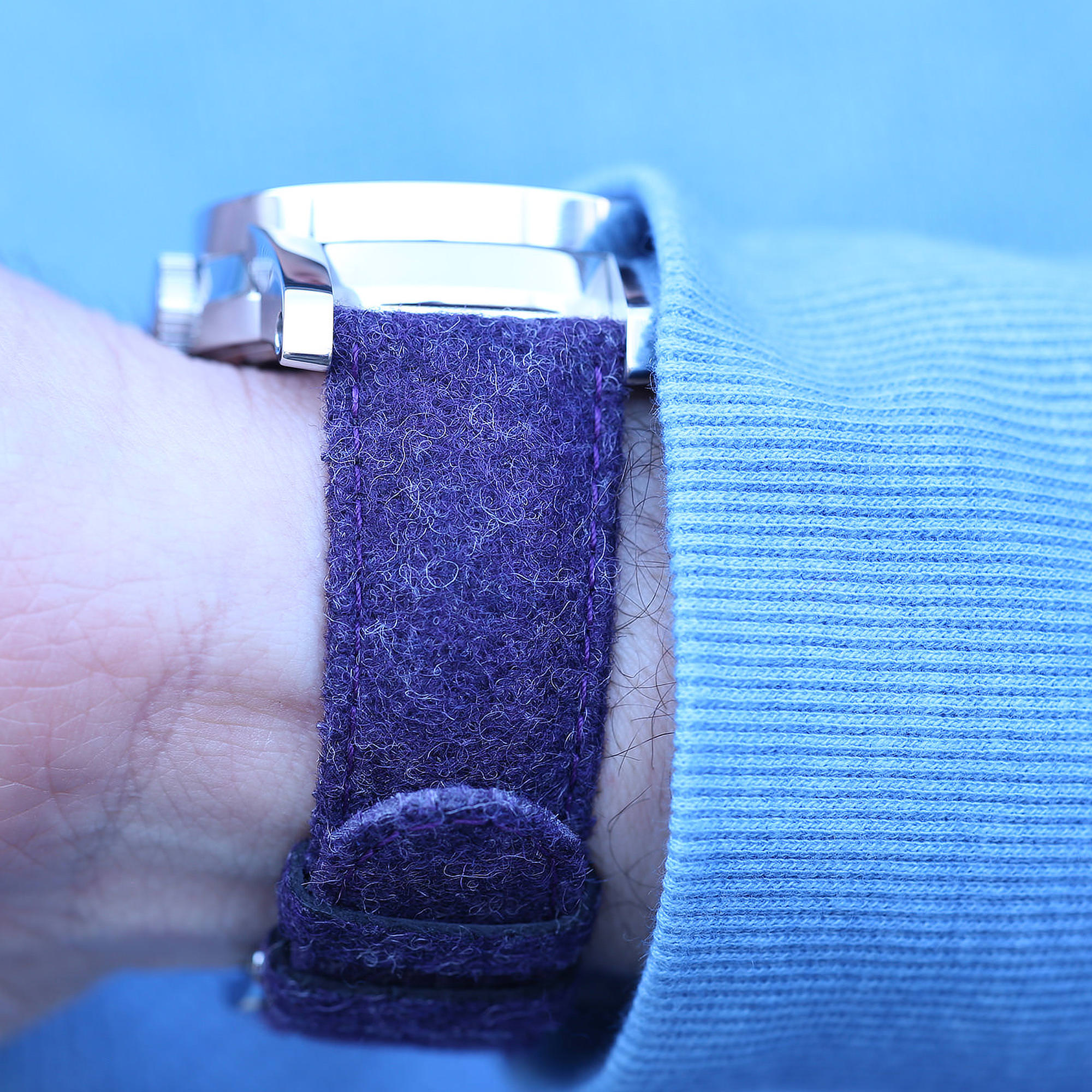 Purple Tweed watch strap