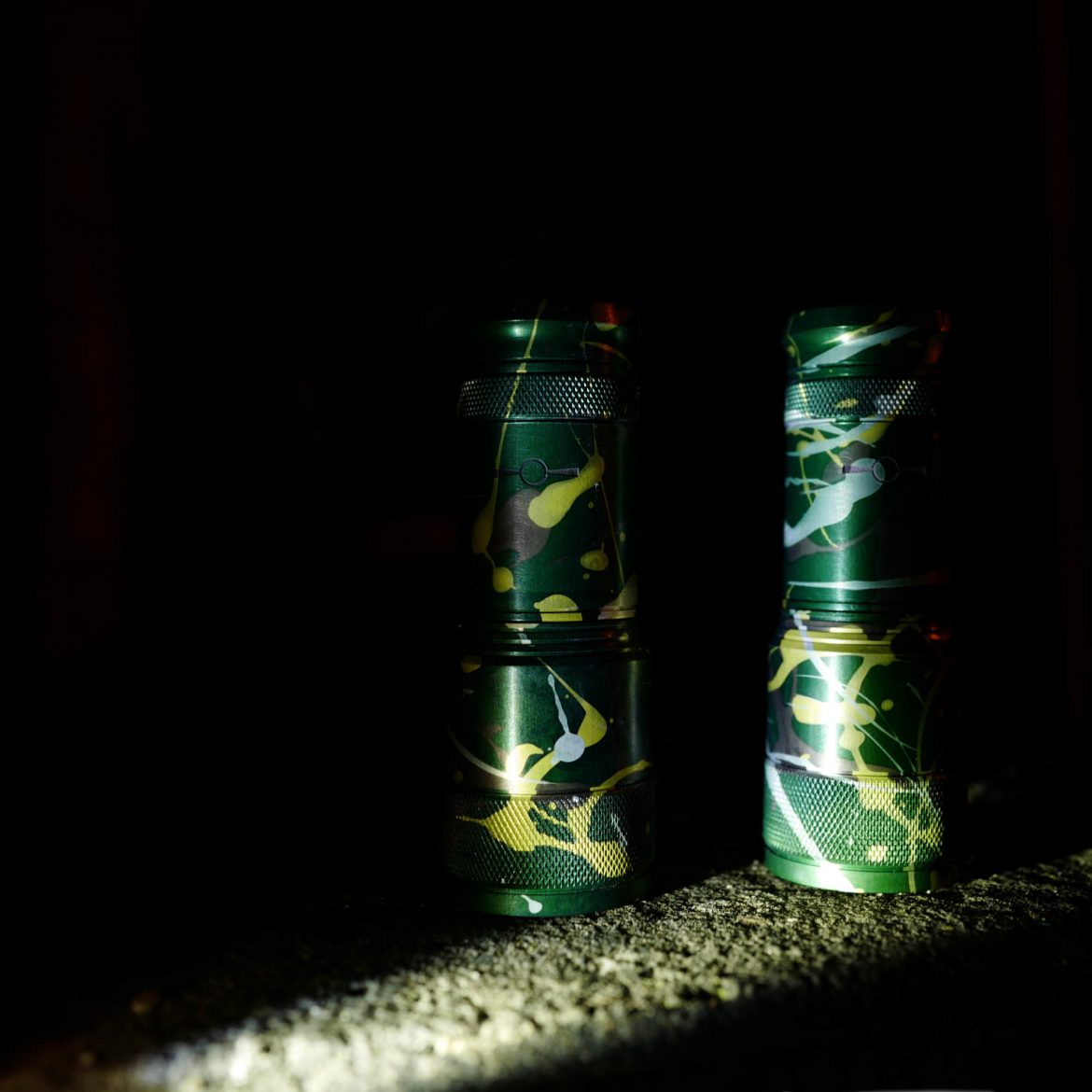 Two green torches